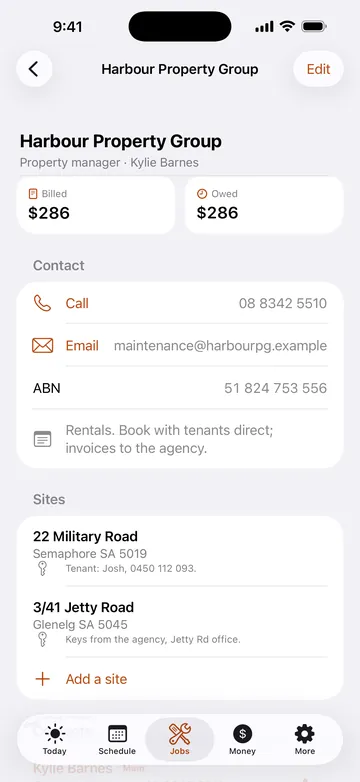 Adminroo Customer screen